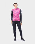 ALÉ Cycling thermal jacket - SOLID SHARP LADY WNT - pink/black