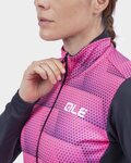 ALÉ Cycling thermal jacket - SOLID SHARP LADY WNT - pink/black