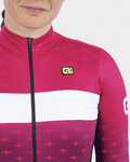 ALÉ Cycling winter long sleeve jersey - PR-R STARS LADY WNT - black/pink