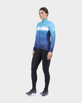 ALÉ Cycling winter set - PR-R STARS LADY WNT - black/light blue