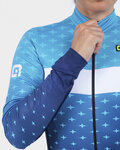 ALÉ Cycling winter long sleeve jersey - PR-R STARS LADY WNT - light blue/blue