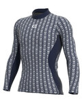 ALÉ Cycling long sleeve t-shirt - INTIMO CUBES - blue