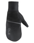 ALÉ Cycling long-finger gloves - SCIROCCO 2-IN-1 - black