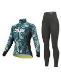ALÉ Cycling winter set - AMAZZONIA LADY WNT - black/green