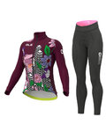 ALÉ Cycling winter set - PR-R CITY LADY WNT - black/purple
