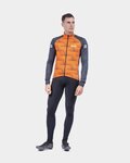 ALÉ Cycling thermal jacket - SOLID SHARP - orange/black