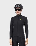 ALÉ Cycling winter long sleeve jersey - R-EV1 WARM RACE - black