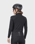ALÉ Cycling winter long sleeve jersey - R-EV1 WARM RACE - black