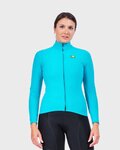 ALÉ Cycling winter long sleeve jersey - WARM RACE LADY WNT - turquoise