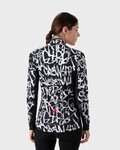 ALÉ Cycling winter long sleeve jersey - SOLID RIDE LADY WNT - white/black