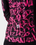 ALÉ Cycling winter long sleeve jersey - SOLID RIDE LADY WNT - black/pink