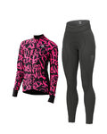 ALÉ Cycling winter set - RIDE + ESSENTIAL W - black/pink
