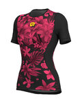 ALÉ Cycling short sleeve t-shirt - SARTANA LADY  - pink/black