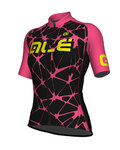 ALÉ Cycling short sleeve jersey - CRACLE LADY  - black/pink