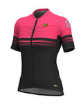 ALÉ Cycling short sleeve jersey - SLIDE LADY  - black/pink