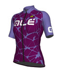 ALÉ Cycling short sleeve jersey - CRACLE LADY - purple