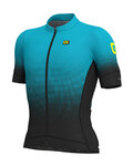 ALÉ Cycling short sleeve jersey - DOTS - black/light blue