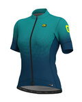 ALÉ Cycling short sleeve jersey - DOTS LADY - blue