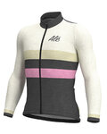 ALÉ Cycling summer long sleeve jersey - VINTAGE SMR MERINO - white/grey
