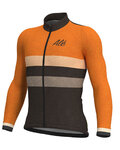 ALÉ Cycling summer long sleeve jersey - VINTAGE SMR MERINO - orange/black