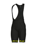 ALÉ Cycling bib shorts - STRADA - black/yellow