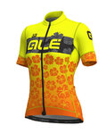 ALÉ Cycling short sleeve jersey - IBISCO LADY - yellow/orange