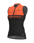 ALÉ Cycling sleeveless jersey - SLIDE LADY  - black/orange