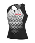 ALÉ Cycling sleeveless jersey - HEXA LADY  - black/white