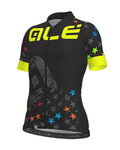 ALÉ Cycling short sleeve jersey - STEELE KIDS - yellow/black