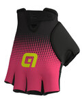 ALÉ Cycling fingerless gloves - DOTS  - pink/black