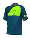 ALÉ Cycling short sleeve jersey - RAMPAGE MTB - blue/green