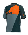 ALÉ Cycling short sleeve jersey - RAMPAGE MTB - grey/orange