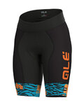 ALÉ Cycling shorts without bib - SAVANA LADY  - black/blue/orange