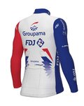ALÉ Cycling winter long sleeve jersey - GROUPAMA FDJ 2022 - blue/red/white