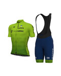 ALÉ Cycling short sleeve jersey and shorts - SLOVENIA NATIONAL 22 - green/blue