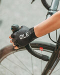 ALÉ Cycling fingerless gloves - SUNSELECT CRONO - black/white