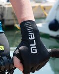 ALÉ Cycling fingerless gloves - SUNSELECT CRONO - black/white