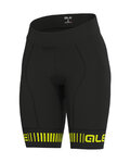 ALÉ Cycling shorts without bib - STRADA LADY - yellow/black