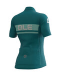ALÉ Cycling short sleeve jersey - CRYSTAL LADY - turquoise