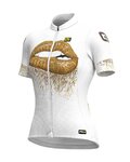 ALÉ Cycling short sleeve jersey - LIPS LADY - white/gold