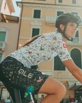 ALÉ Cycling short sleeve jersey and shorts - VERSILIA LADY - black/white