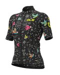 ALÉ Cycling short sleeve jersey and shorts - VERSILIA LADY - black