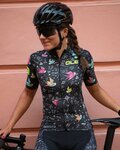 ALÉ Cycling short sleeve jersey and shorts - VERSILIA LADY - black