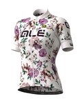 ALÉ Cycling short sleeve jersey and shorts - FIORI LADY - bordeaux/white