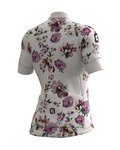 ALÉ Cycling short sleeve jersey and shorts - FIORI LADY - bordeaux/white