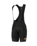 ALÉ Cycling bib shorts - LIPS LADY - gold/black