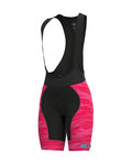 ALÉ Cycling bib shorts - ROCK LADY - black/pink