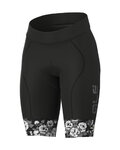 ALÉ Cycling shorts without bib - ROSES LADY - black/grey