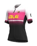 ALÉ Cycling short sleeve jersey - BLEND LADY - black/white/pink