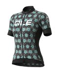 ALÉ Cycling short sleeve jersey - GARDA LADY - black/turquoise
